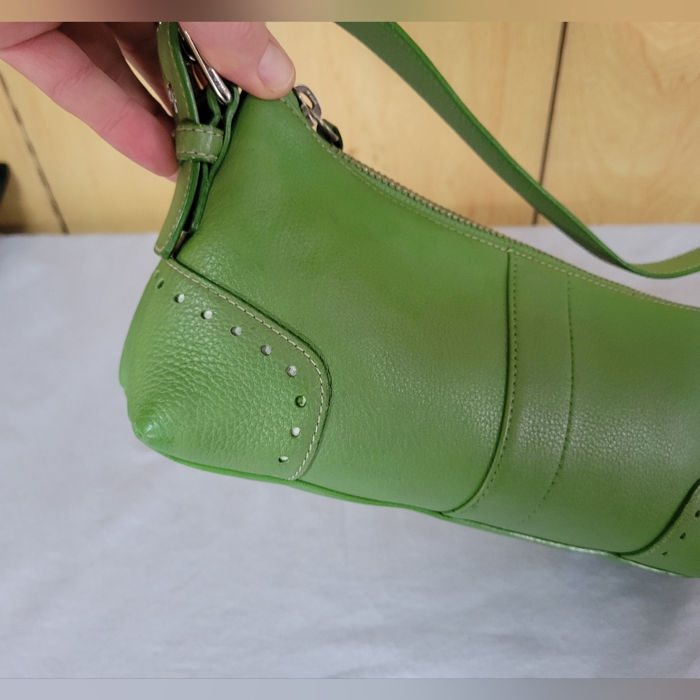Coach Hamptons Demi Green Vintage Baguette - Picture 5 of 16